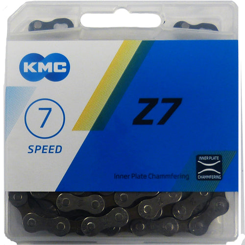 Fahrrad Kette KMC Z7 116 Glieder, grau/braun, Karton