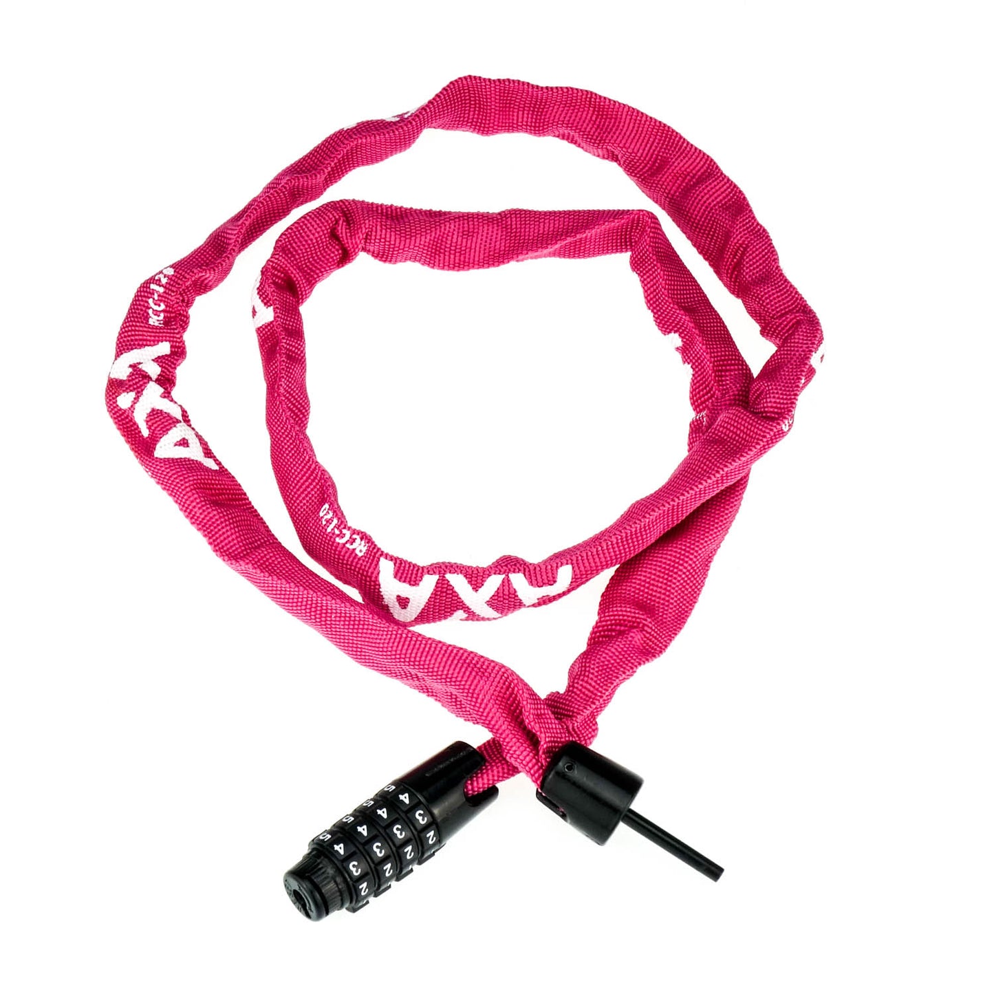BASTA AXA Kettenschloss Rigid Code 120cm, pink Fahrrad Schloss