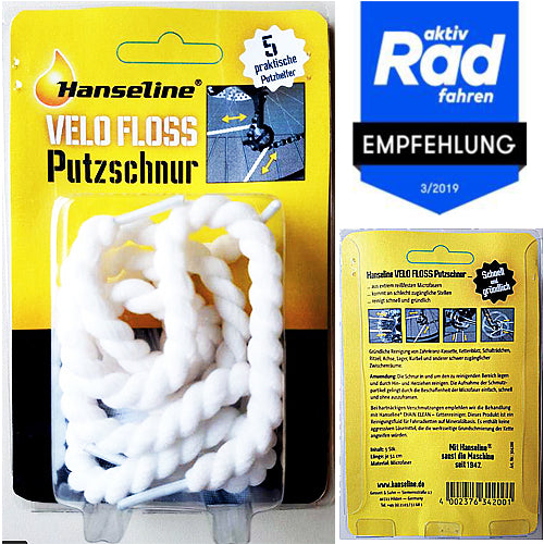 Fahrrad Hanseline Velo Floss Putzschnur für Kassette