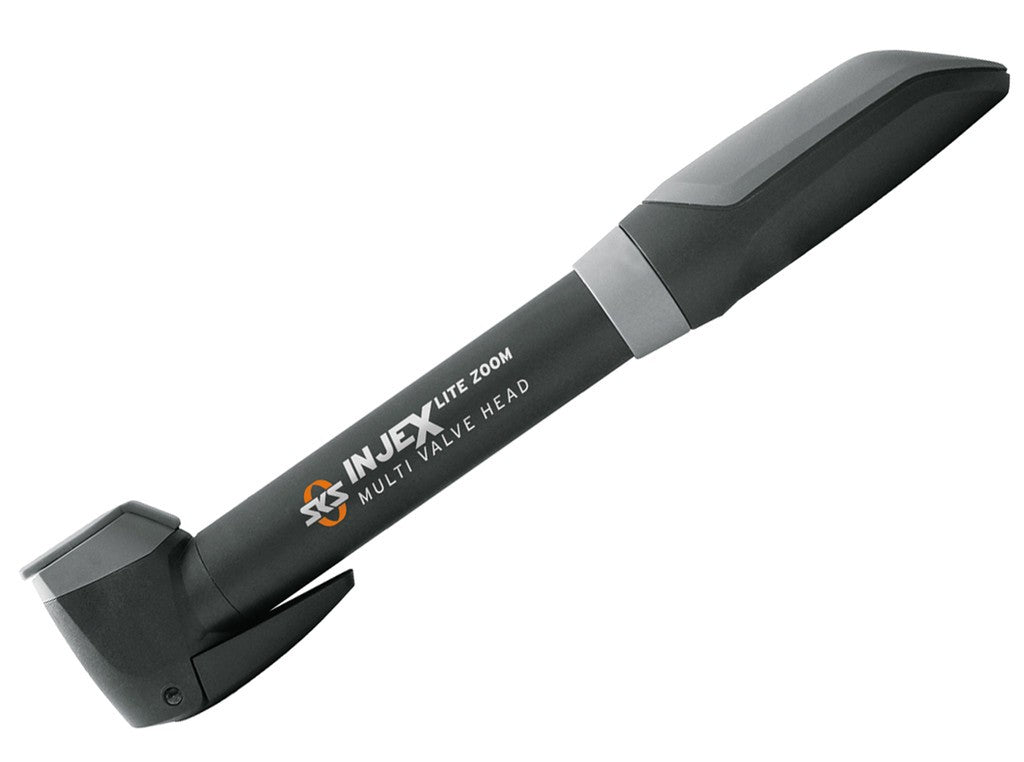 Fahrrad Minipumpe SKS Injex Lite Zoom 256mm, schwarz grau Multi Valve Head