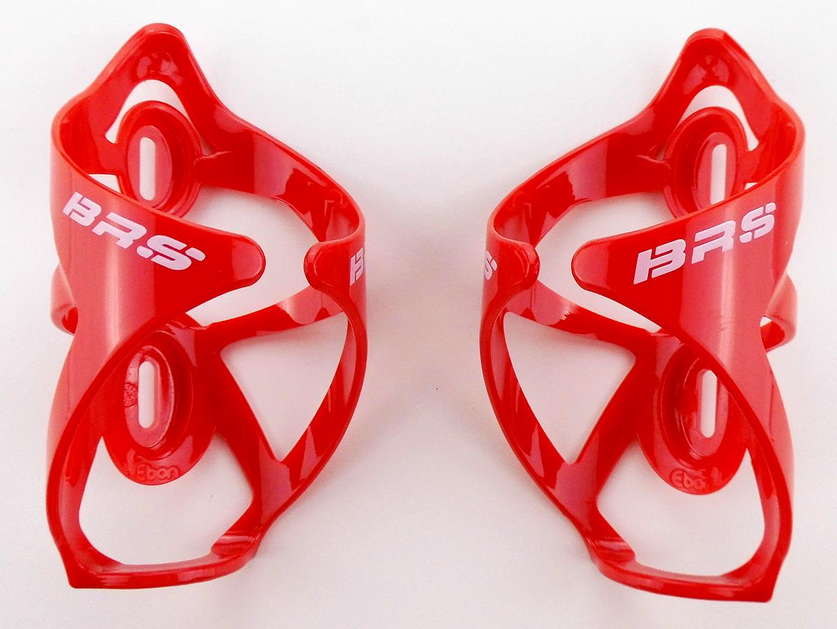 2x Fahrrad BRS Trinkflaschenhalter MTB Rennrad Rot Kunststoff vorne offen
