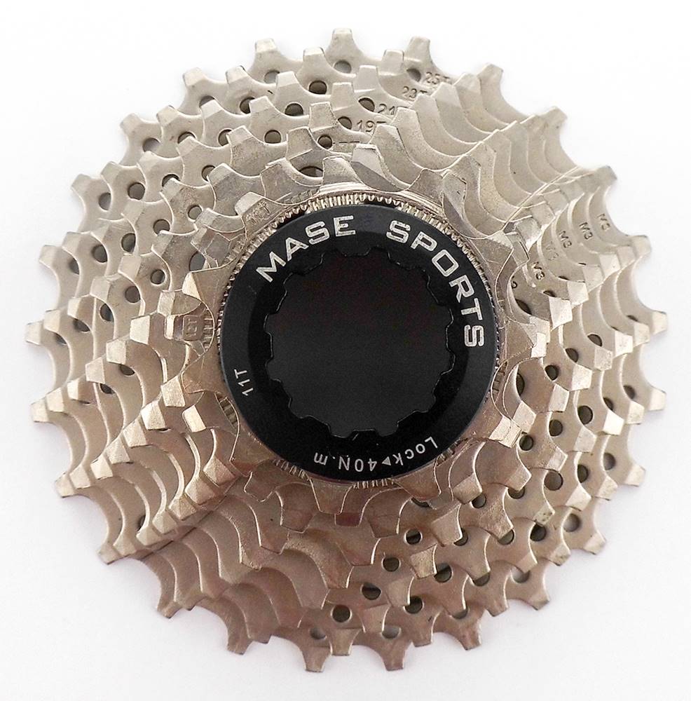 Fahrrad Verschleißset Kassette MASE Sports 9 Speed 11-25 und Kette Shimano CN-HG53