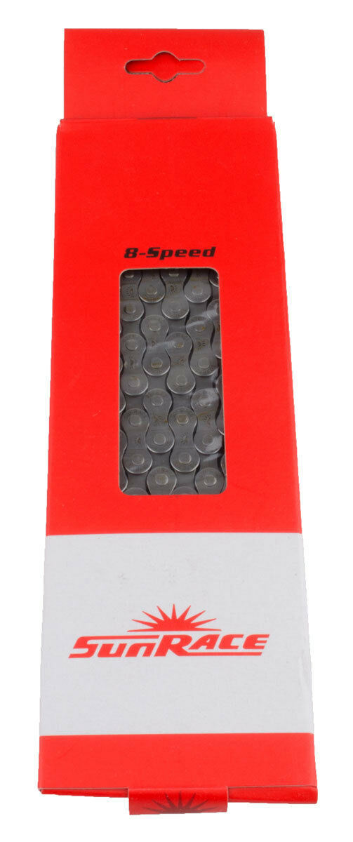 Fahrrad Verschleißset Kassette MASE Sports 8 Speed 11-34 / Kette SunRace CNM84