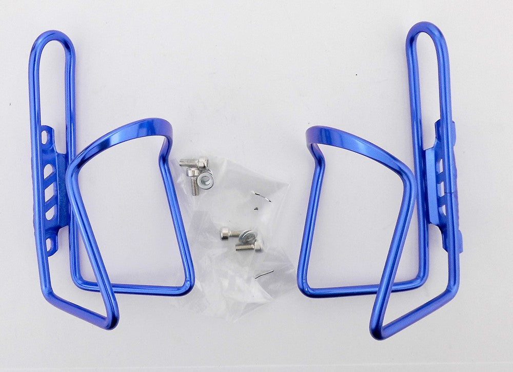 2x Fahrrad Flaschenhalter M-Wave Alu blau