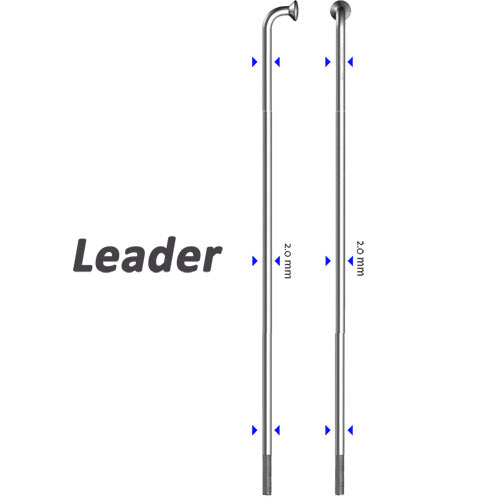 Fahrradspeiche SAPIM LEADER 2,00x260mm 90° silber 1st.