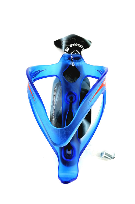 Fahrrad Flaschenhalter Massload blau MTB Rennrad vorne zu