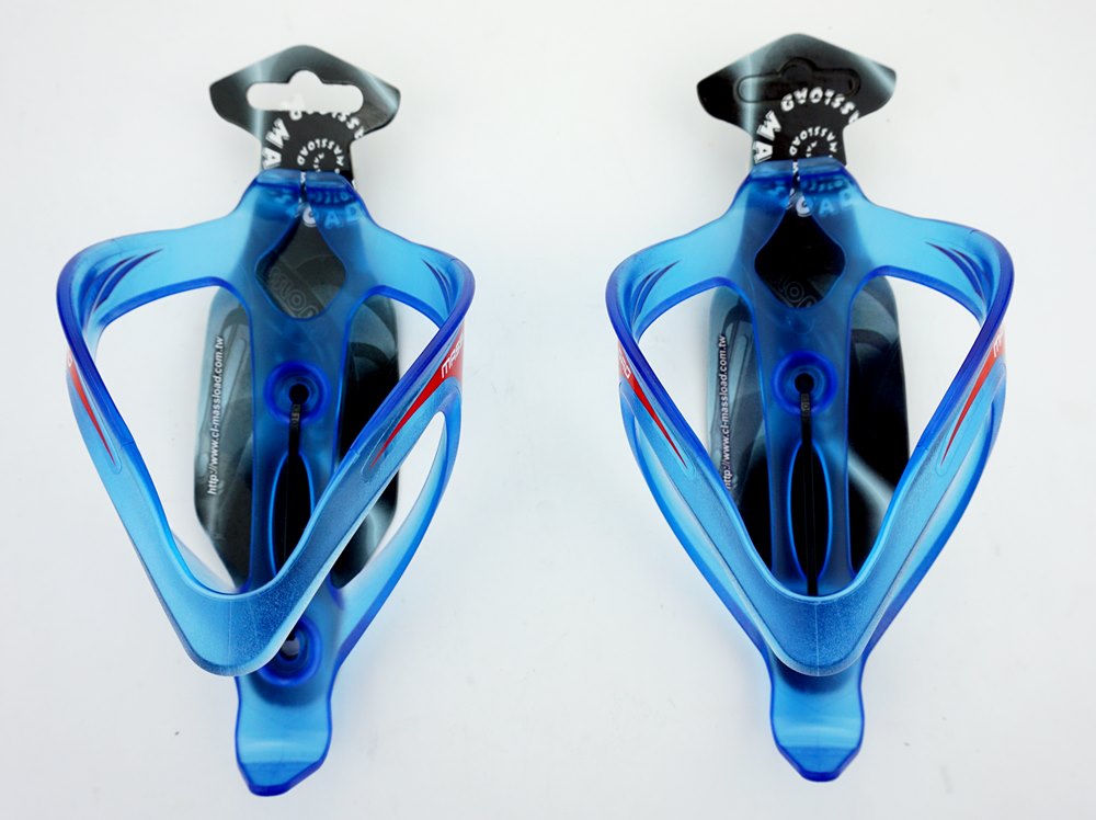 2x Fahrrad Flaschenhalter Massload blau MTB Rennrad vorne zu