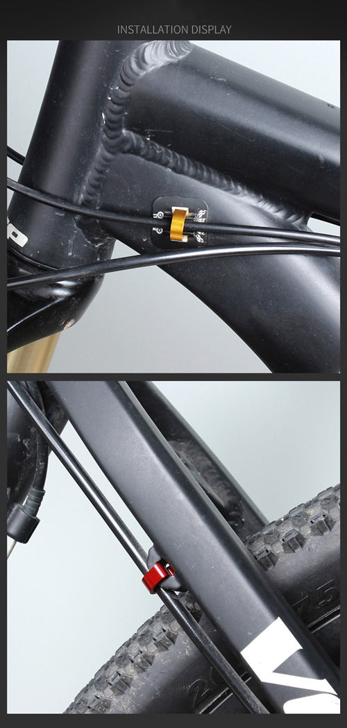 Fahrrad 10 x Bremszug Schaltzug Halter C-Clip schwarz Aluminium