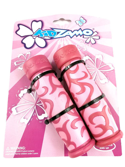 Fahrrad Kinder Sattel Griffe Set KIZAMO Flower pink 120/120mm