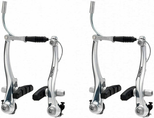 Fahrrad Bremse Alhonga V-Brake Set HR + VR Silber  mit Schrauben